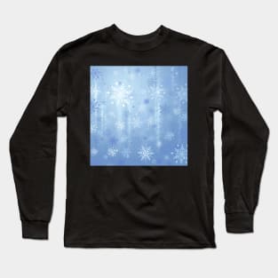 Snowflakes and Ice Background Long Sleeve T-Shirt